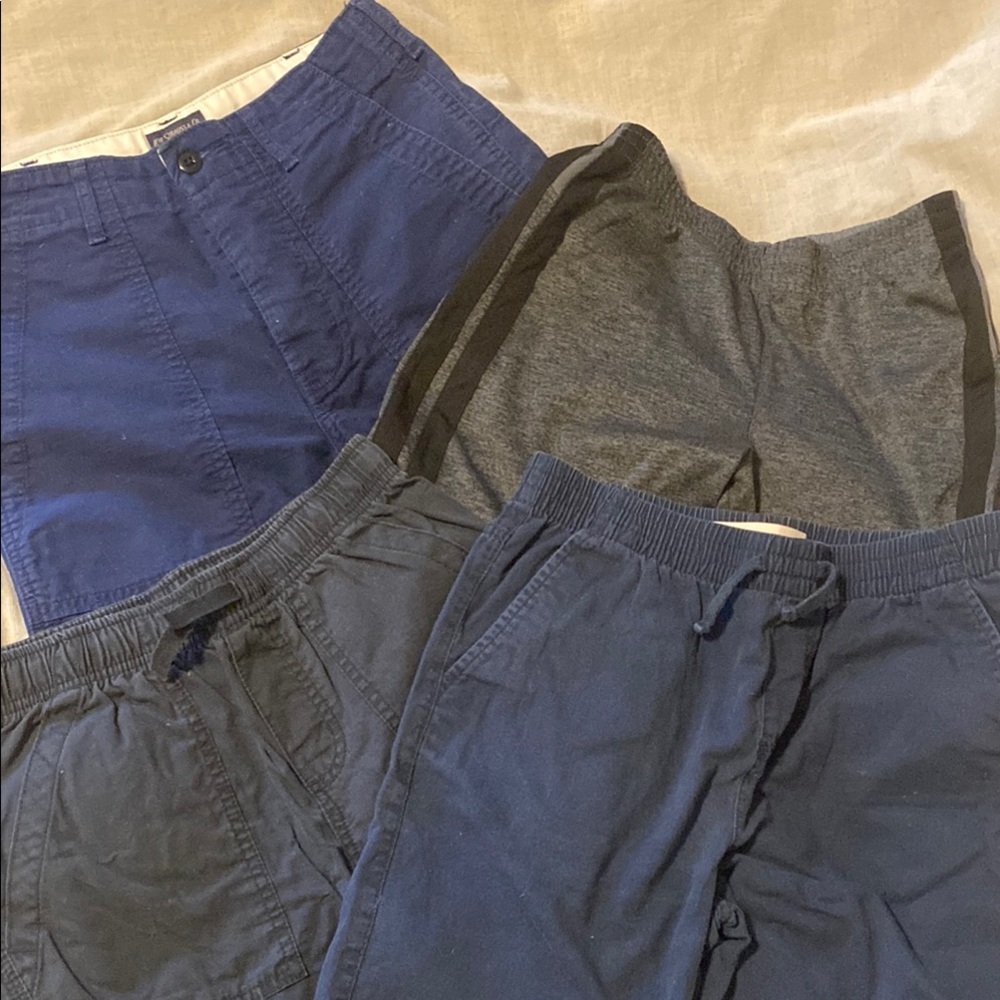 Youth Casual Shorts Set - Blue and Gray